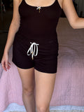Bamboo Shorts in Midnight Black