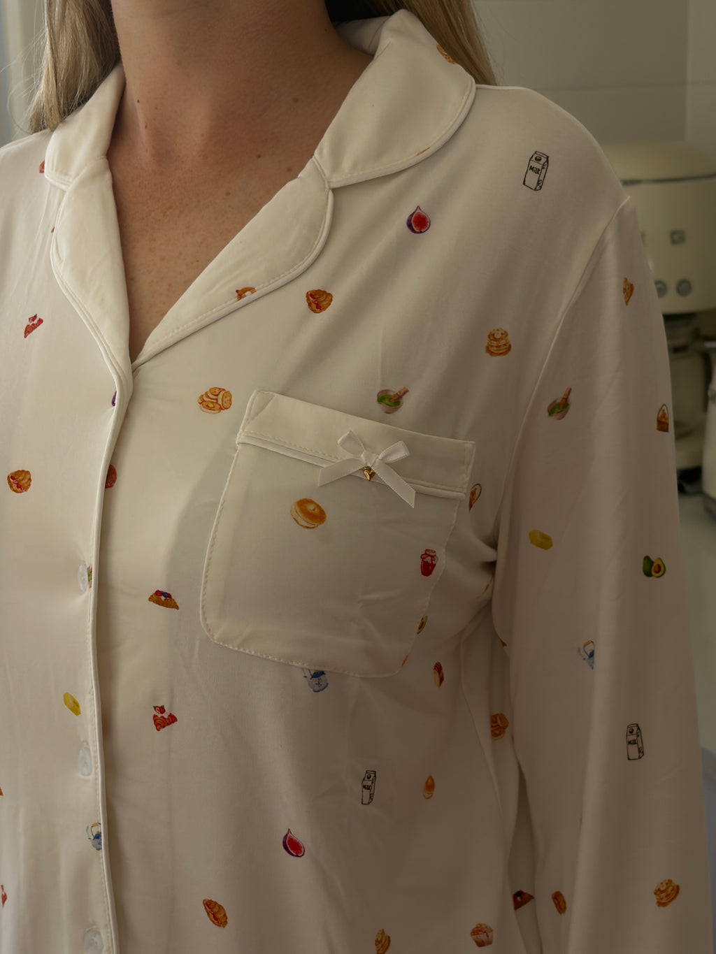 Breakfast in Bed Button Up Long Sleeve